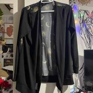 Moon print cardigan